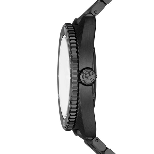 BMW Three-Hand Dive Black Stainless Steel Watch - BMW6011