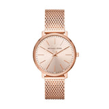 Michael Kors Pyper Womens Rose Gold Stainless Steel Watch - MK4340