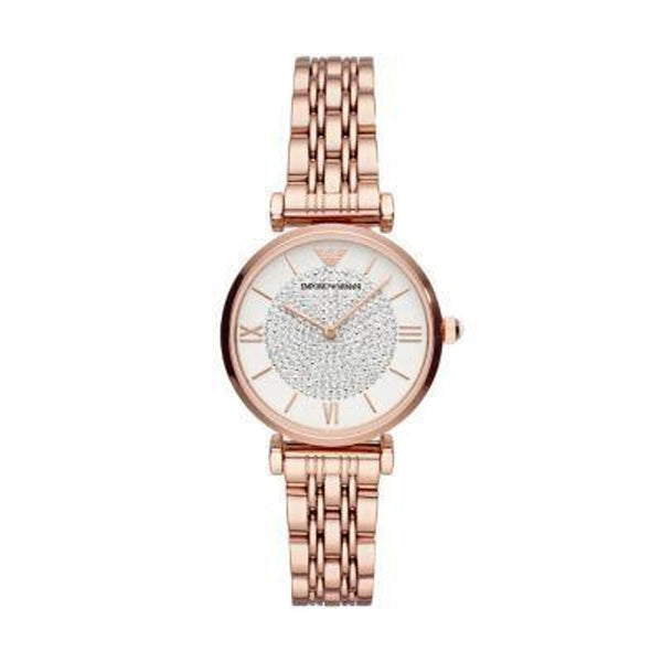 Armani Gianni T-Bar Rose Gold Stainless Steel Women Watch-AR11244