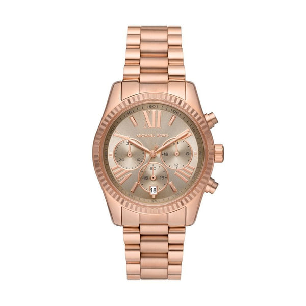Michael Kors Lexington Womens Rosegold Stainless Steel Watch - MK7217