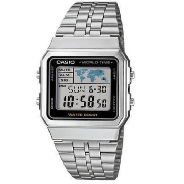 Casio Vintage A500WA-1D Silver Stainless Watch Unisex