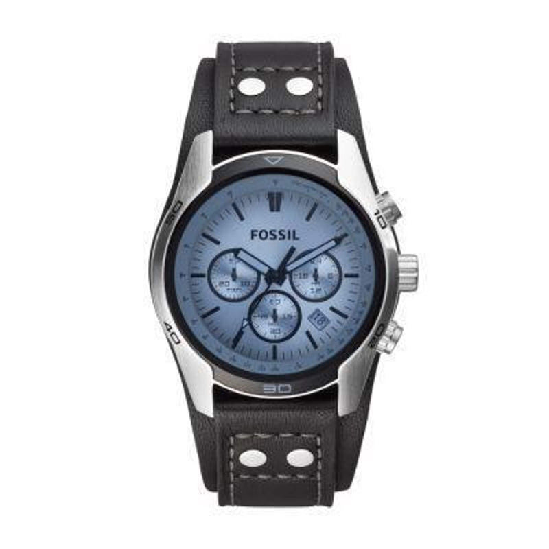 Fossil Coachman Black Leather Men Watch-CH2564