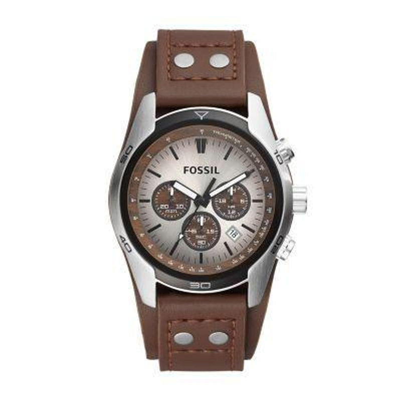 Fossil Coachman Brown Leather Men Watch-CH2565