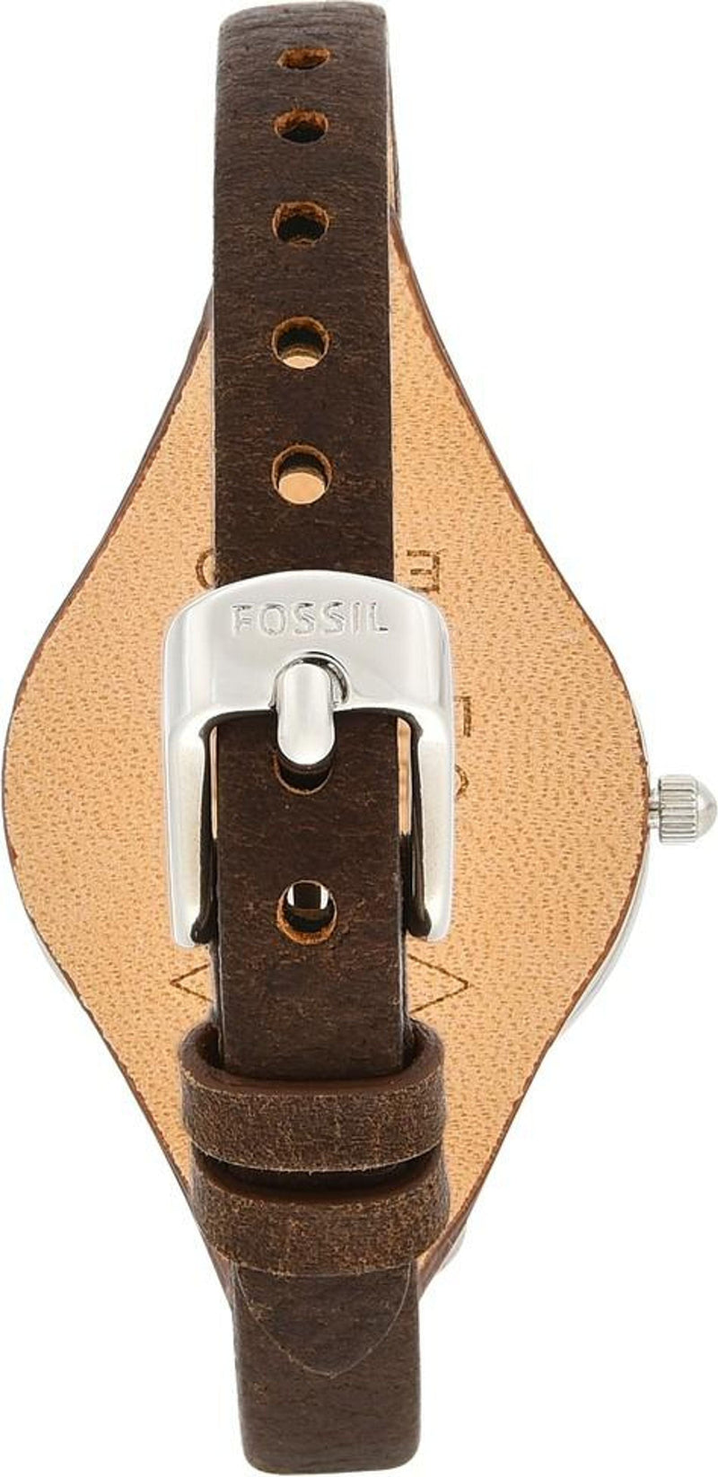 Fossil Ladies Georgia Brown Leather Strap Watch - ES3060