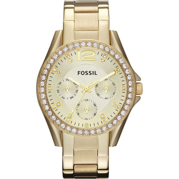 Fossil Riley Women'S Gold Stainless Steel Watch-ES3203