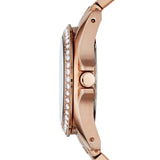Fossil Riley Rose Gold Stainless Steel Women Watch-ES2811