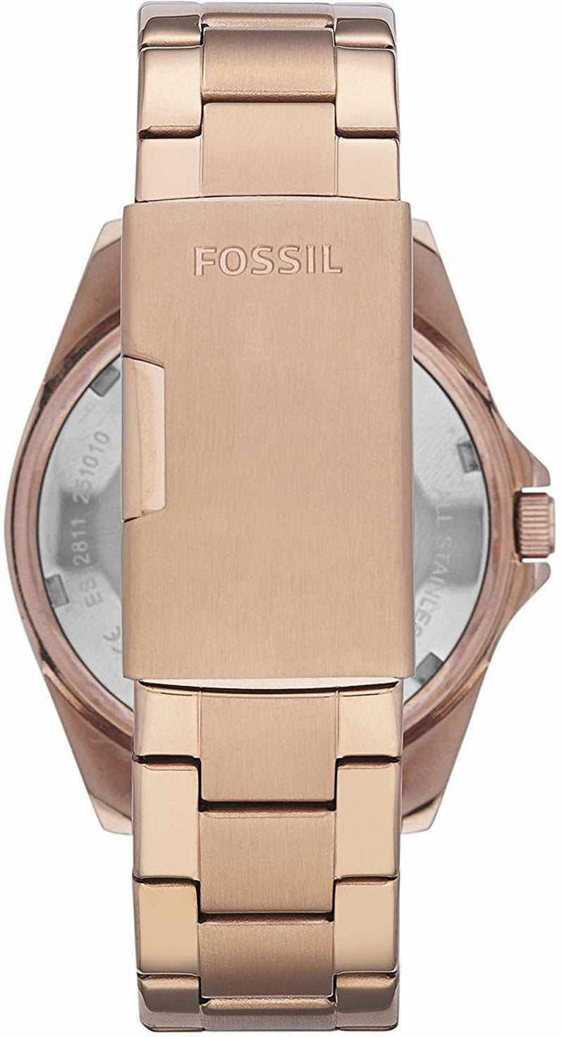 Fossil Riley Rose Gold Stainless Steel Women Watch-ES2811