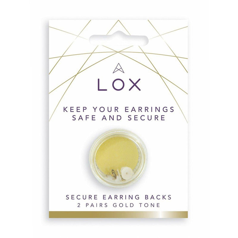 Lox Gold Tone Earring Backs Butterflies - 2 Pack - LOXGOL
