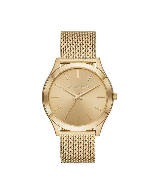 Michael Kors Slim Runway Gold Mens Stainless Steel Watch-MK8625