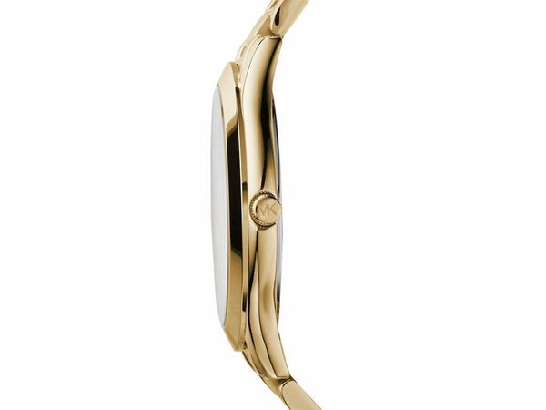 Michael Kors Slim Runway Gold Stainless Steel Women Watch-MK3179