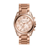 Michael Kors Women's Blair Rose Gold Round Stainless Steel Watch - MK5263