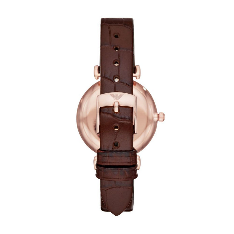 Armani Womens Brown Leather Watch - AR11269