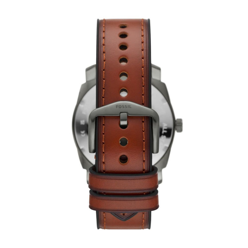 Fossil - Machine Men'S Brown Leather Watch-FS5900