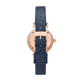 Armani Womens Blue Leather Watch - AR11468