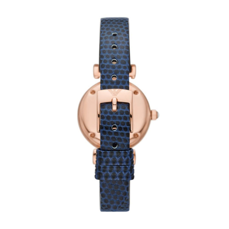 Armani Womens Blue Leather Watch - AR11468