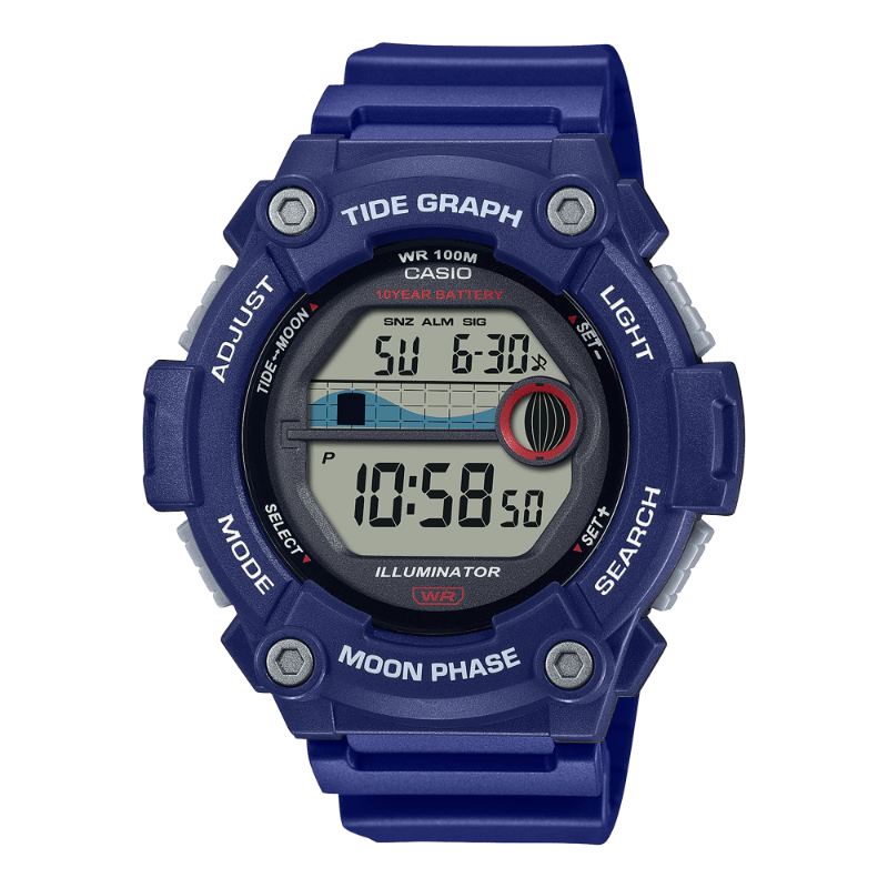 Casio Tide Graph Moon Phase - Men's Sports Watch - Blue